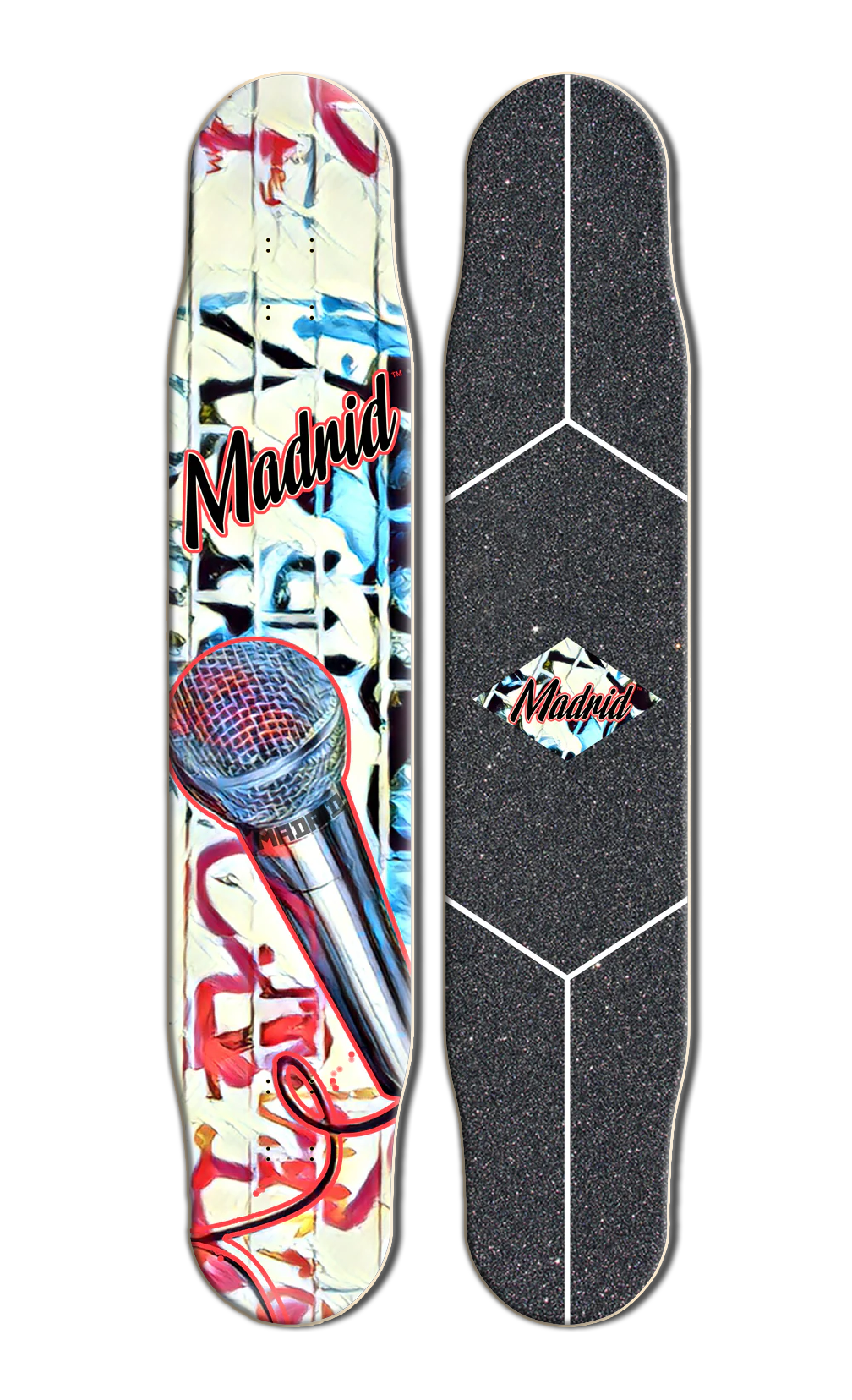 Fiberglass Longboard Carver 46" Microphone